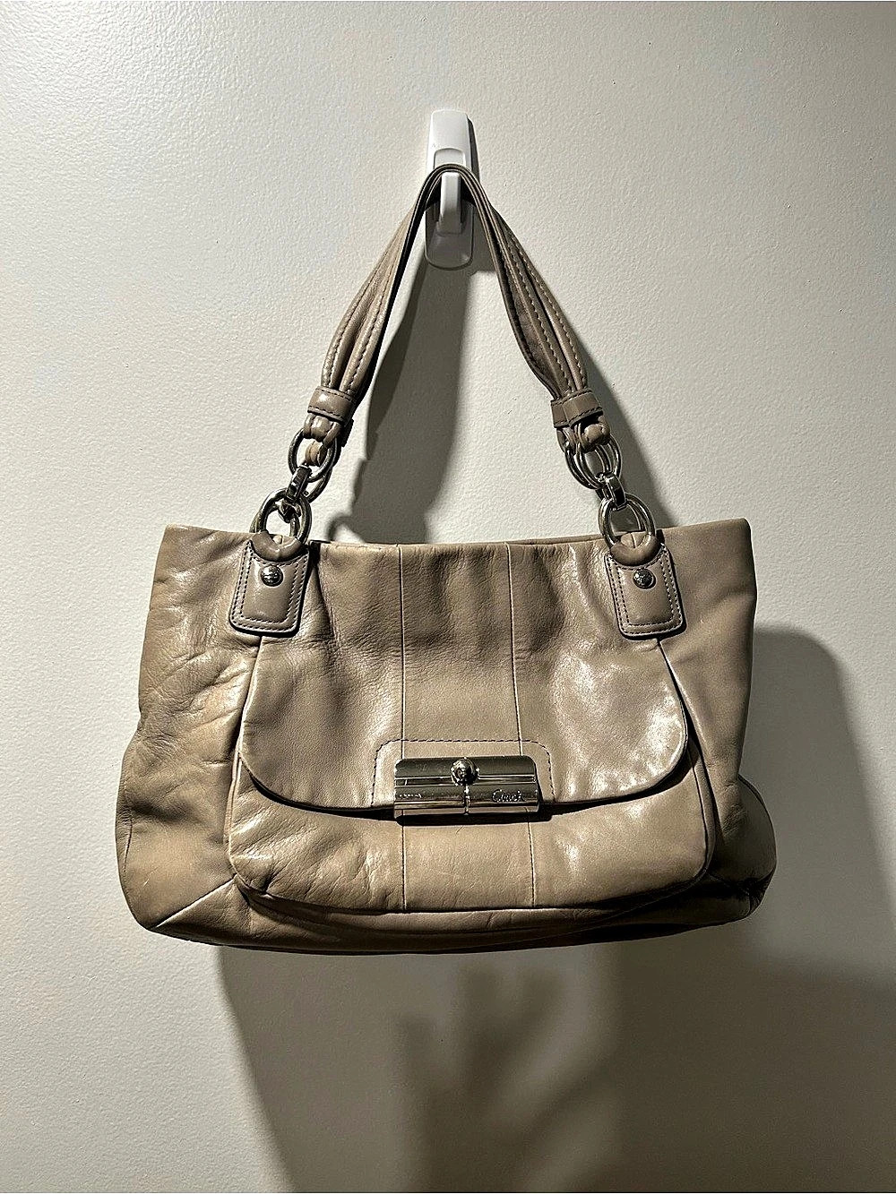 Coach Kristin Mushroom Leather East West Shoulder Bag - 16814